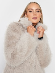 Long Tall Sally Natural Long Faux Fur Coats - Image 5 of 5