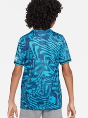 Nike Turquoise Blue Blank Tottenham Hotspur FC 22/23 Third Football Shirt Kids - Image 2 of 9