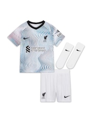 Nike White Liverpool FC 22/23 Away Football Kit - Image 1 of 3