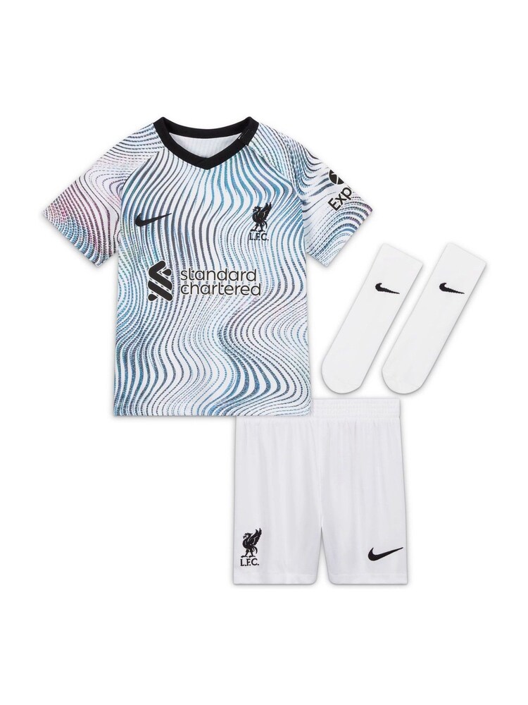 Nike White Liverpool FC 22/23 Away Football Kit - Image 1 of 3