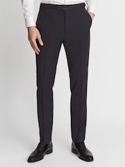 Reiss Navy Poker Modern Fit Tuxedo Trousers - Image 3 of 5
