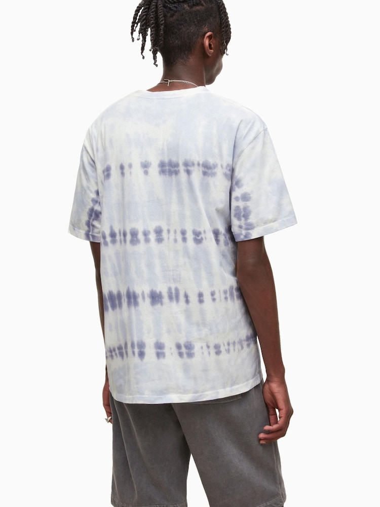 AllSaints Blue Montie Short Sleeve 100% Cotton Crew T-Shirt - Image 2 of 5