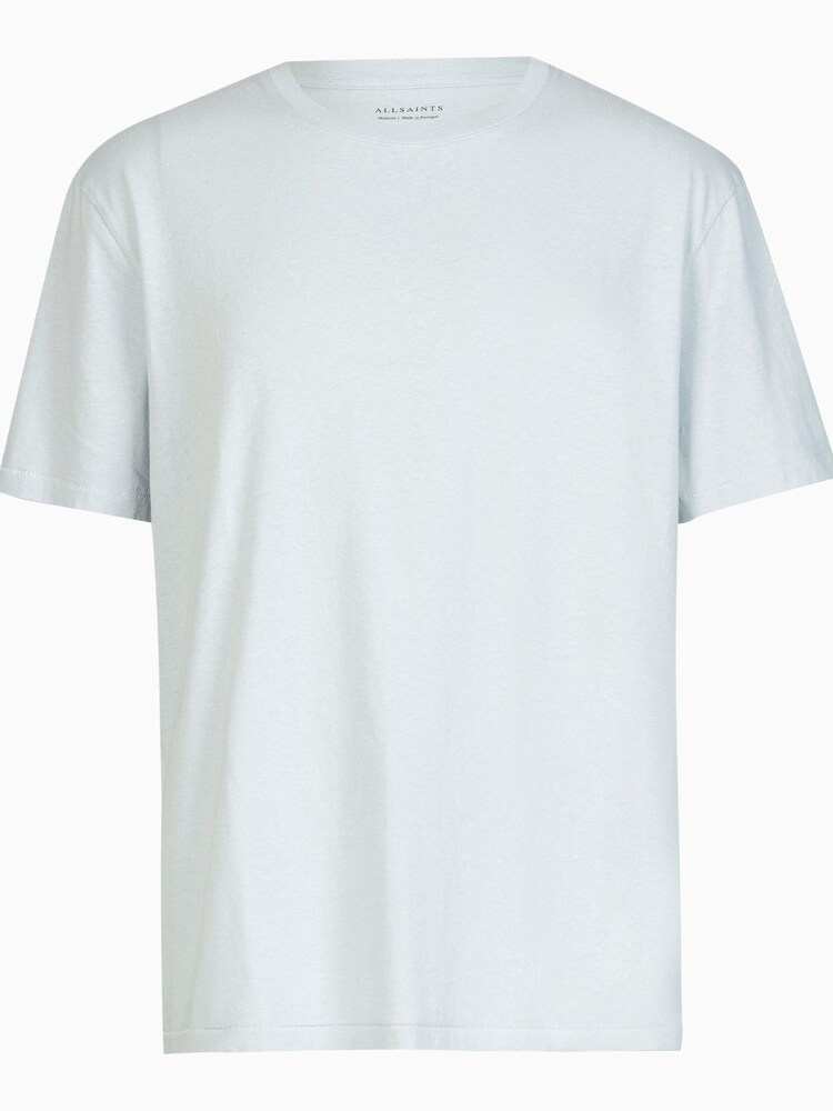 AllSaints Blue Harvey Short Sleeve 100% Cotton Crew T-Shirt - Image 6 of 6
