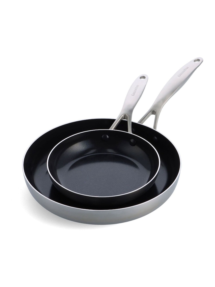 GreenPan Silver Geneva 20+28cm Frying Pan Set - Image 3 of 3