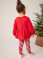Red Peppa Pig Christmas Top And Leggings Set (3mths-7yrs) - Image 3 of 6