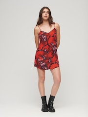Superdry Red Printed Mini Slip Cami Dress - Image 3 of 5