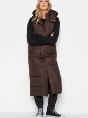 Long Tall Sally Brown Midaxi Gilet - Image 2 of 2