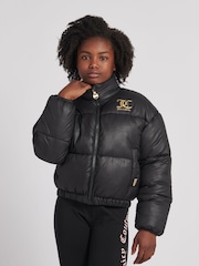 Juicy Couture Black Funnel Neck Puffer Jacket - Image 1 of 7