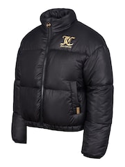 Juicy Couture Black Funnel Neck Puffer Jacket - Image 6 of 7