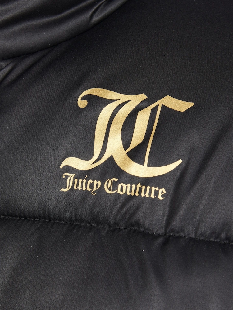 Juicy Couture Black Funnel Neck Puffer Jacket - Image 7 of 7