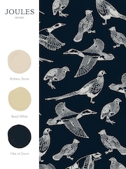 Joules French Navy Hunting Birds Wallpaper Sample Swatch - Image 3 of 3