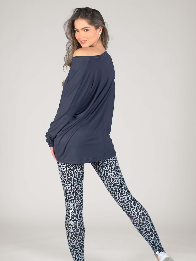 Pineapple Grey Womens Script Long Sleeves Top - Image 4 of 4