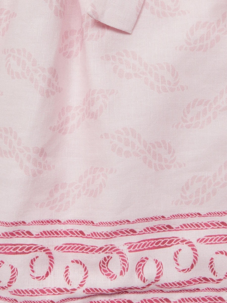 Reiss Pink Print Jacie 9-12 yrs Cap Sleeve Double Breasted Dress - Image 8 of 8