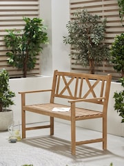 Pacific Natural Cambridge Outdoor 2 Seater Garden Bench - Image 1 of 4