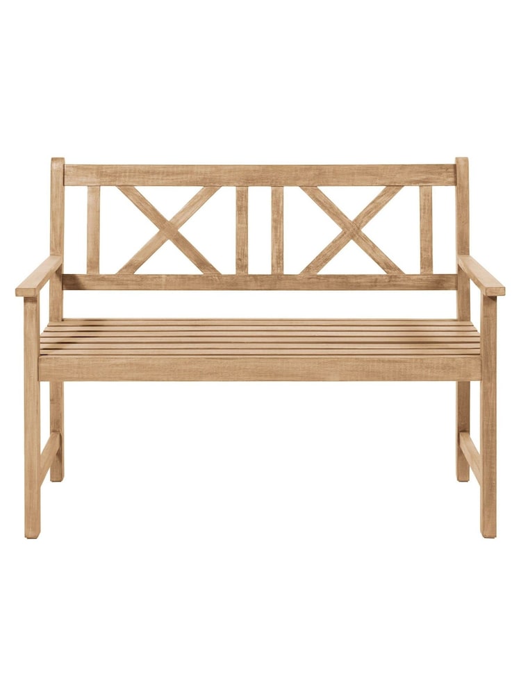 Pacific Natural Cambridge Outdoor 2 Seater Garden Bench - Image 2 of 4