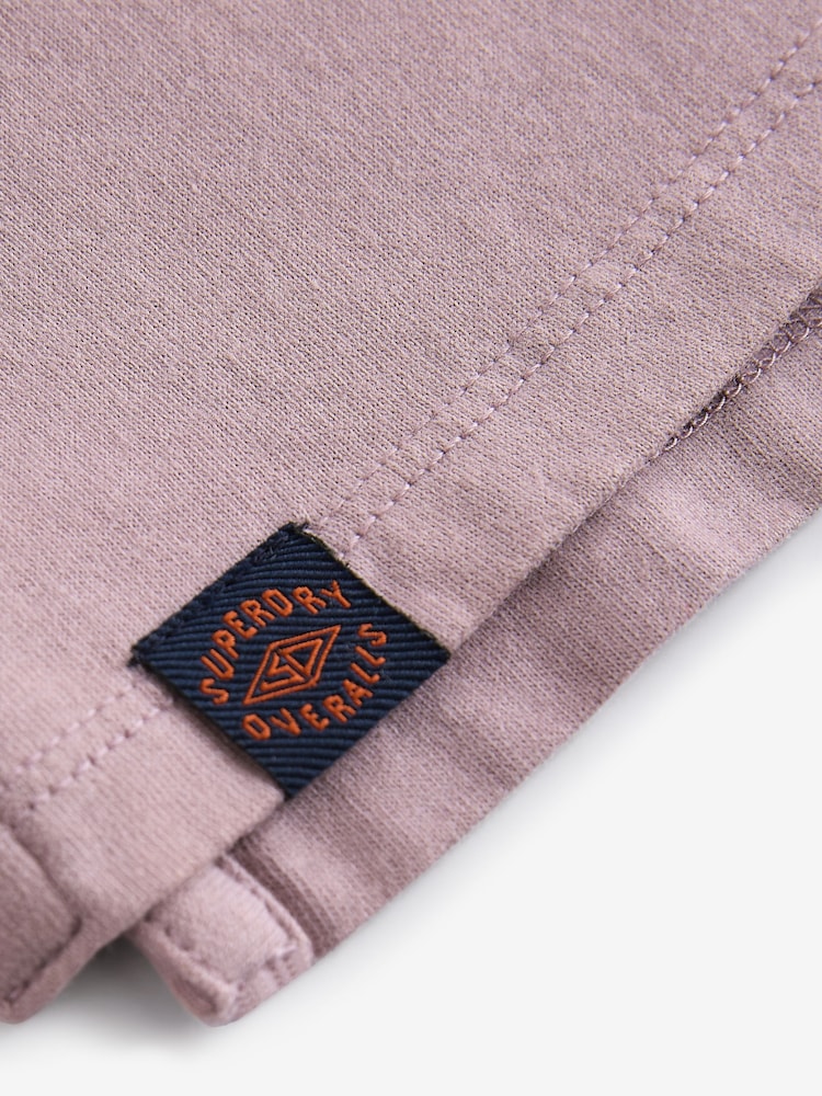 Superdry Lilac Purple Long Sleeve Workwear Printed T-Shirt - Image 10 of 10 Superdry Lilac Purple Long Sleeve Workwear Printed T-Shirt - Image 10 of 10