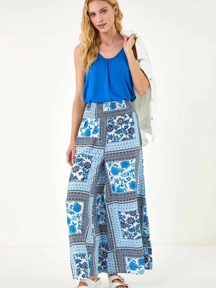 Pantalones de Pernera ancha con Estampado de Tile Roman - Imagen 2 de 5 Pantalones de Pernera ancha con Estampado de Tile Roman - Imagen 2 de 5