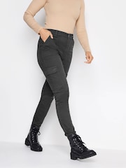 Long Tall Sally Black Cargo Stretch Skinny Jeans - Image 1 of 5