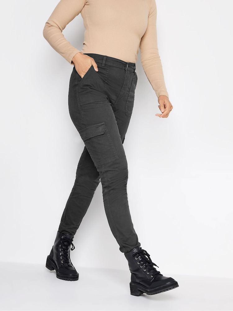 Long Tall Sally Black Cargo Stretch Skinny Jeans - Image 1 of 5