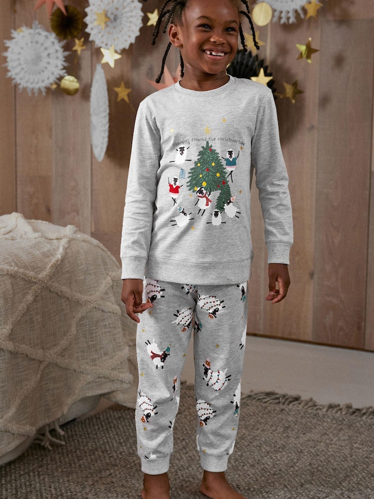 Grey Sheep Matching Family Older kids Jersey Pyjamas (9mths-16yrs) (9mths-16yrs) - Image 1 of 7