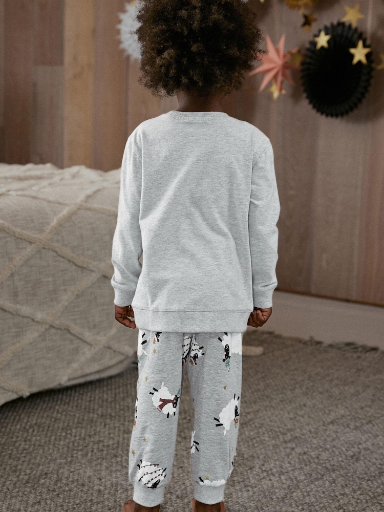 Grey Sheep Matching Family Older kids Jersey Pyjamas (9mths-16yrs) (9mths-16yrs) - Image 2 of 7