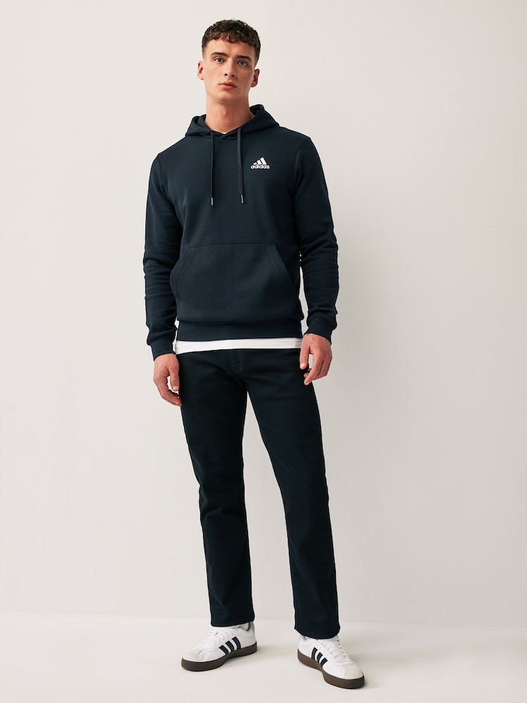 adidas Black Essential Fleece Hoodie - Image 2 of 5