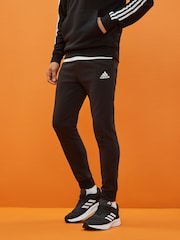 adidas Black Regular Essentials Fleece Tapered Joggers - Image 1 of 6