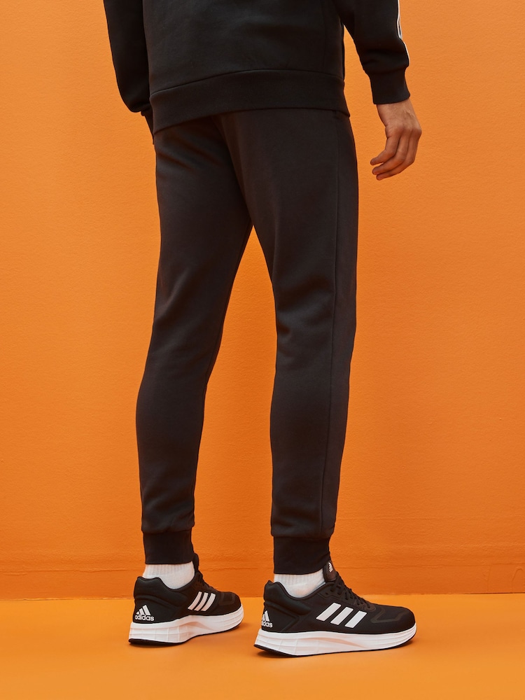 adidas Black Regular Essentials Fleece Tapered Joggers - Image 2 of 6