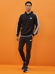 adidas Black Regular Essentials Fleece Tapered Joggers - Image 4 of 6