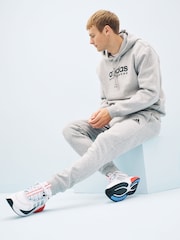 adidas Grey/Black Regular Essentials Fleece Tapered Joggers - Image 4 of 6