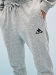 adidas Grey/Black Regular Essentials Fleece Tapered Joggers - Image 5 of 6