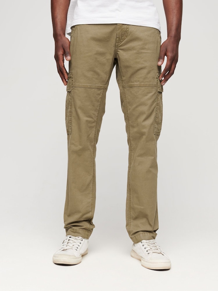 Khakigrün - Superdry Core Utility 100% Baumwoll-Cargohose - Bild 1 von 6