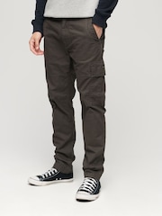 Superdry Black Core Cargo 100% Cotton Trousers - Image 1 of 7