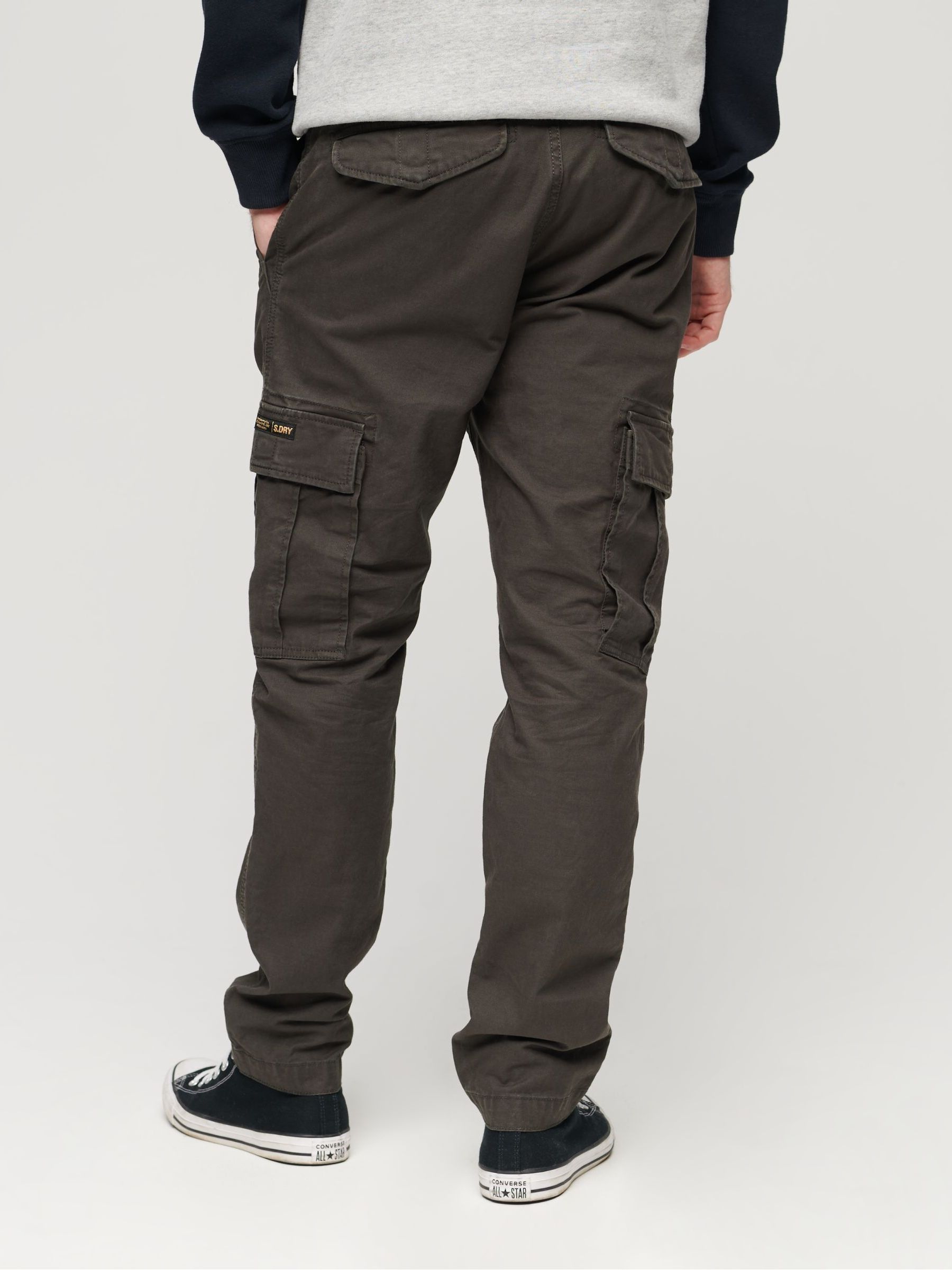 Buy Superdry Black Core Cargo 100 Cotton Trousers from Next Luxembourg