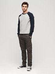 Superdry Black Core Cargo 100% Cotton Trousers - Image 3 of 7