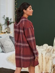 Laura Ashley Red Check Button Through Nightshirt - Image 3 of 8