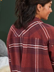 Laura Ashley Red Check Button Through Nightshirt - Image 4 of 8