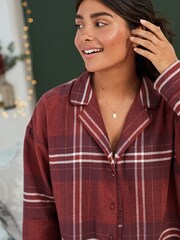 Laura Ashley Red Check Button Through Nightshirt - Image 5 of 8