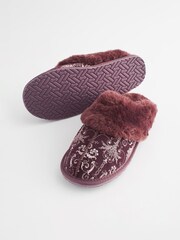 Laura Ashley Berry Josette Print Suede Mules - Image 7 of 9