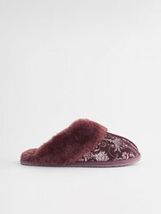Laura Ashley Berry Josette Print Suede Mules - Image 9 of 9
