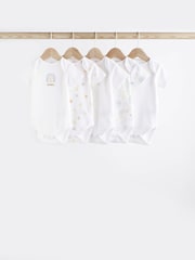 Bela - kratek rokav; s kratkimi rokavi 100% Cotton dojenček bodi 5 komplet - Slika 1 iz 7