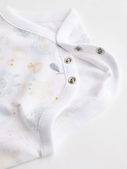Bela - kratek rokav; s kratkimi rokavi 100% Cotton dojenček bodi 5 komplet - Slika 5 iz 7