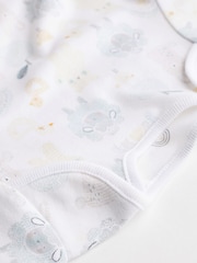 Bela - kratek rokav; s kratkimi rokavi 100% Cotton dojenček bodi 5 komplet - Slika 6 iz 7