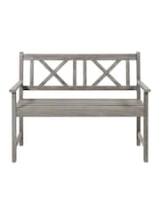 Pacific Grey Cambridge Outdoor 2 Seater Bench - Image 2 of 5