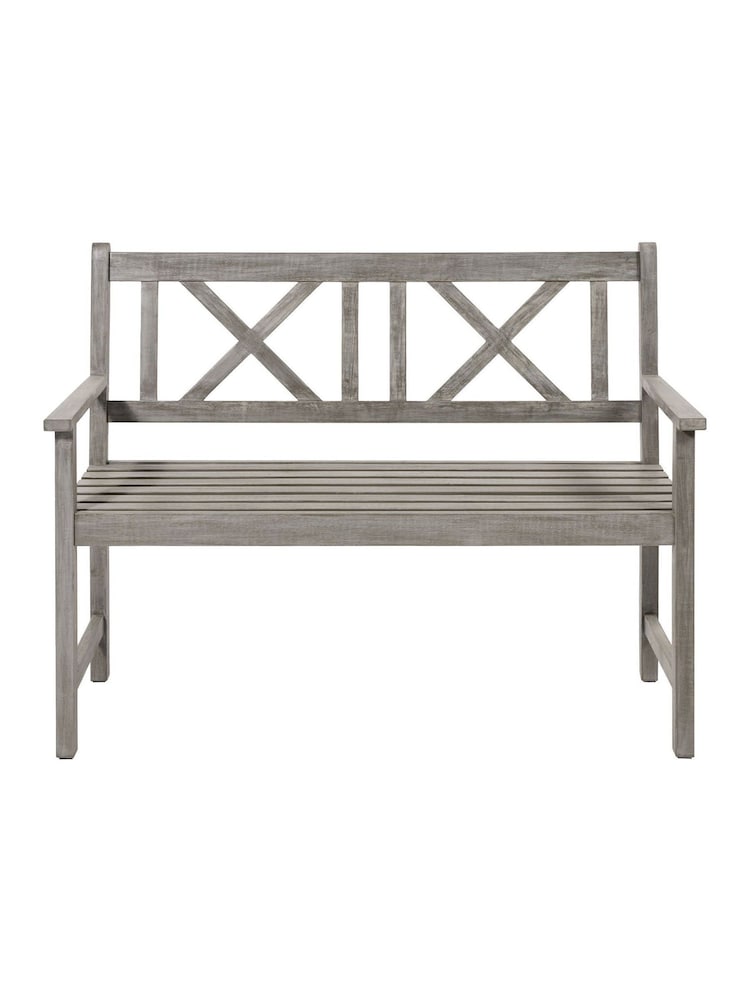 Pacific Grey Cambridge Outdoor 2 Seater Bench - Image 2 of 5