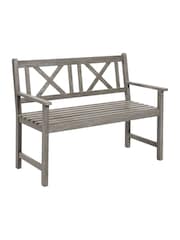 Pacific Grey Cambridge Outdoor 2 Seater Bench - Image 3 of 5