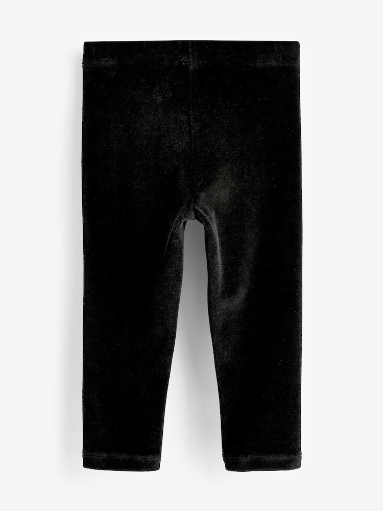 Black Velour Leggings (3mths-7yrs) - Image 5 of 6