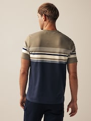 Navy Blue/Neutral Block T-Shirt - Image 3 of 7