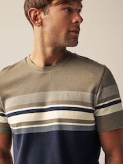 Navy Blue/Neutral Block T-Shirt - Image 4 of 7