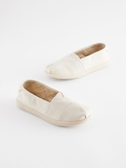 Neutral Canvas Slip-Ons Shoes - Image 1 of 5